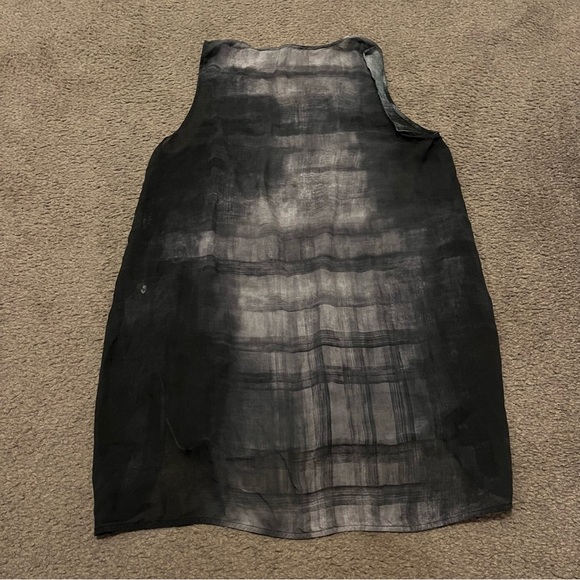 Eileen Fisher Silk Sheer High Low Tunic Blouse - Picture 5 of 8